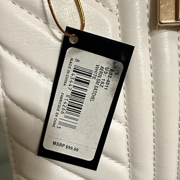 Bebe Off White Aerin Small Satchel with Gold Accents - Picture 2 of 4